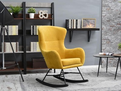 yellow rocking chair nursery